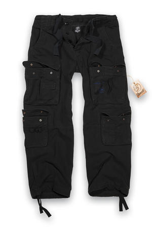 Brandit Pure Vintage Washed Combat Pants Black  Preview